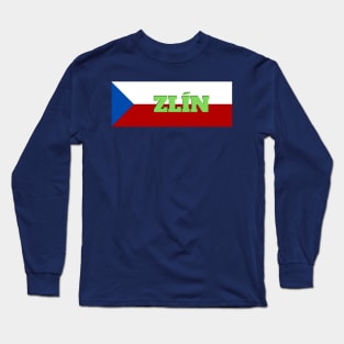 Zlín City in Czech Republic Flag Long Sleeve T-Shirt